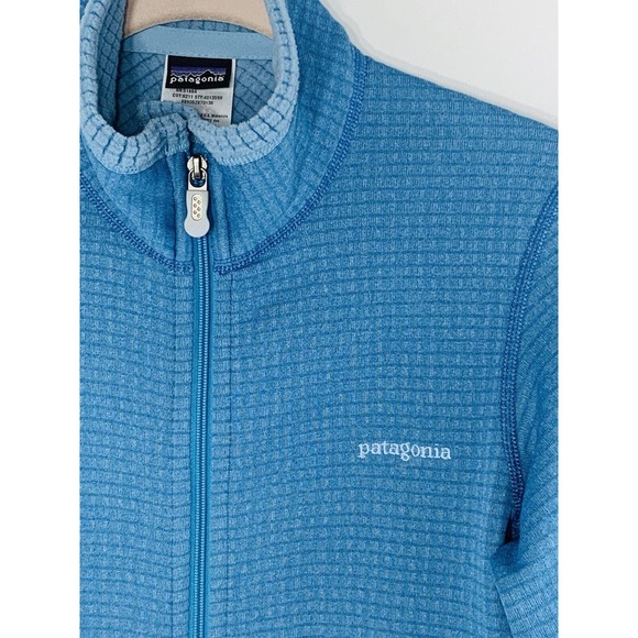 Patagonia R1 Regulator Jacket Women XS Light Blue Full Zip Polartec Waffle EUC - Picture 4 of 13